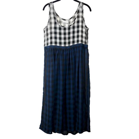 UO Long Flowy Sheer Plaid Pleated Midi Maxi Slip Tank Dress, XS (MSRP $69) - Picture 3 of 7